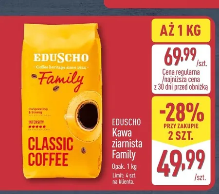 Kawa ziarnista Eduscho Family promocja w Aldi
