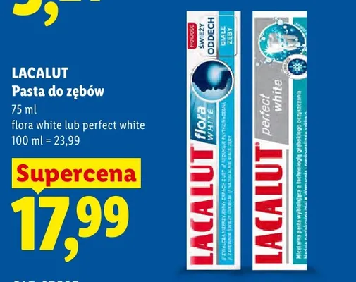 Pasta do zębów Lacalut Flora White promocja w Lidl