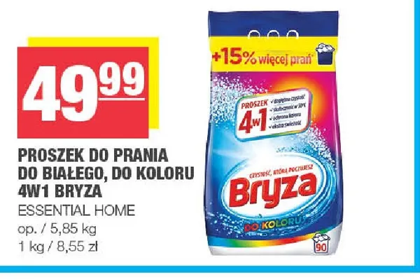 Proszek do prania do białego 4w1 Bryza promocja w SPAR