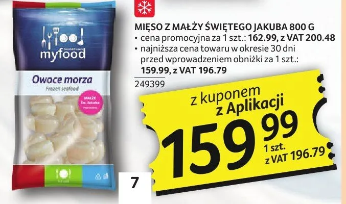 Mięso z małży świętego Jakuba myfood promocja w Selgros