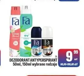 Dezodorant antyperspirant Fa promocja w Tomi Markt