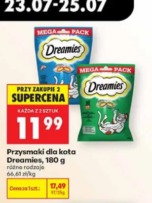 Przysmaki dla kota Dreamies promocja w Biedronka