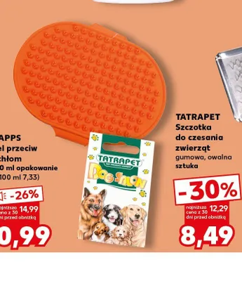 Szczotka do czesania zwierząt gumowa owalna TATRAPET promocja w Kaufland