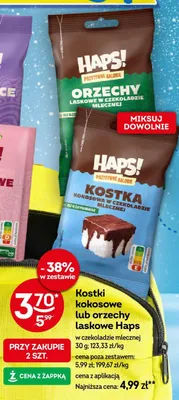 Kostka kokosowa lub orzechy laskowe w czekoladzie mlecznej promocja w Żabka