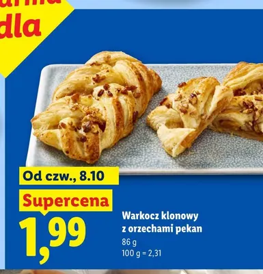 Warkocz klonowy z orzechami pekan promocja w Lidl
