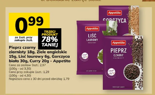Pieprz czarny ziarnisty Appetita promocja w Hitpol