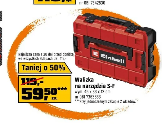 Walizka na narzędzia S-F wym. 45x33x13cm promocja w OBI