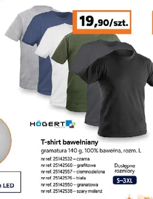T-shirt bawełniany Högert promocja w Bricoman