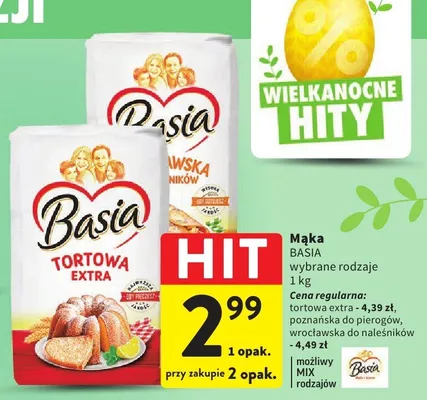 Mąka wybrane rodzaje promocja w Intermarche