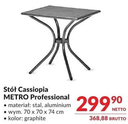 Stół Cassiopia METRO Professional promocja w Makro