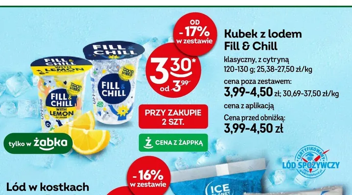 Kubek z lodem Fill & Chill klasyczny promocja w Żabka