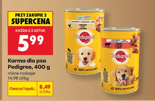 Karma dla psa Pedigree Junior promocja w Biedronka