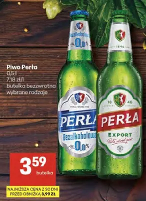 Piwo Perła butelka bezwrotna wybrane rodzaje promocja w Delikatesy Centrum
