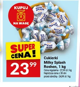 Cukierki Milky Splash Roshen promocja w Twój Market