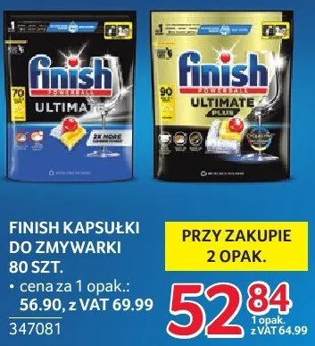 Kapsułki do zmywarki Finish 80 szt. promocja w Selgros