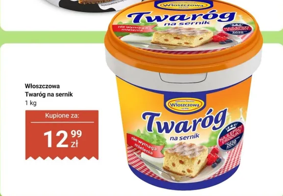 Twaróg na sernik promocja w Dino