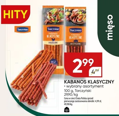 Kabanos klasyczny Tarczyński promocja w Chata Polska