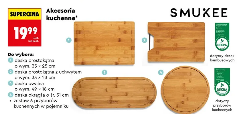 Deska owalna 49 × 18 cm promocja w Biedronka