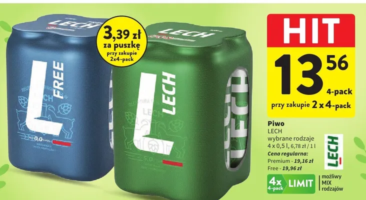 Piwo wybrane rodzaje promocja w Intermarche