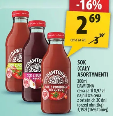 Sok żurawina Rauch happy day promocja w Arhelan