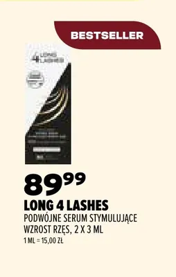 Podwójne serum stymulujące wzrost rzęs 2-pak Long 4 Lashes promocja w Drogerie Natura