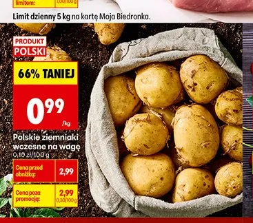 Ziemniaki wczesne polskie promocja w Biedronka