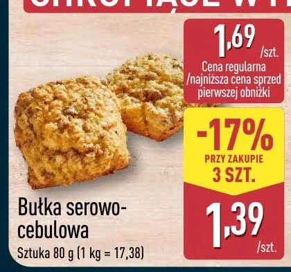 Bułka serowo-cebulowa promocja w Aldi