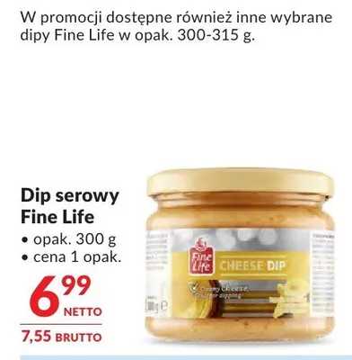 Dip serowy Fine Life promocja w Makro