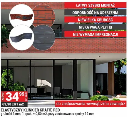 Klinkier elastyczny grafit, red promocja w Merkury Market