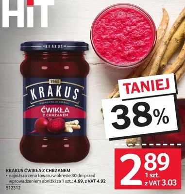 Ćwikła z chrzanem Krakus promocja w Selgros