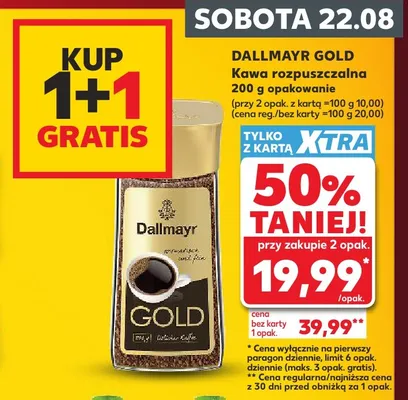 Kawa rozpuszczalna Dallmayr Gold promocja w Kaufland