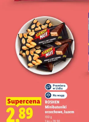 Minibatoniki orzechowe luzem Roshen Candy Nut promocja w Lidl