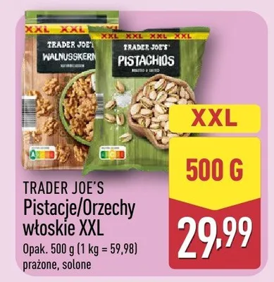 Orzechy włoskie XXL prażone, solone promocja w Aldi