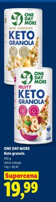 Keto granola One Day More White Chocolate promocja w Lidl