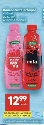 Koncentrat Herbapol Cola promocja w Delikatesy Centrum