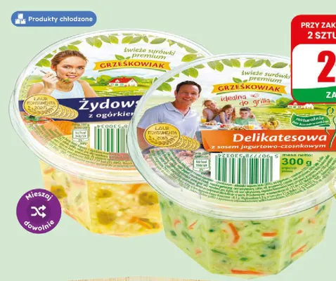 Surówka Delikatesowa z sosem jogurtowo-czosnkowym Grześkowiak promocja w Dino