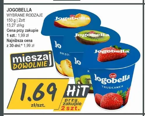 Jogurt Jogobella kiwi promocja w Słoneczko