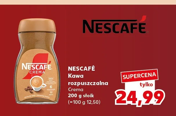 Kawa rozpuszczalna Crema Nescafé promocja w Kaufland