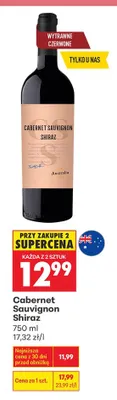 Wino Cabernet Sauvignon Shiraz promocja w Biedronka