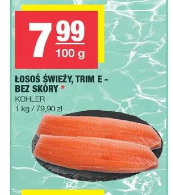 Łosoś świeży trim E bez skóry Kohler promocja w SPAR