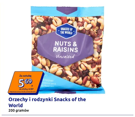 Orzechy i rodzynki Snacks of the World promocja w Action
