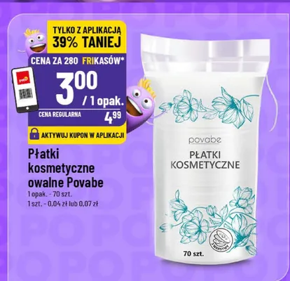 Płatki kosmetyczne owalne Povabe promocja w POLOmarket