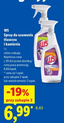Spray do usuwania tłuszczu i kamienia W5 promocja w Lidl