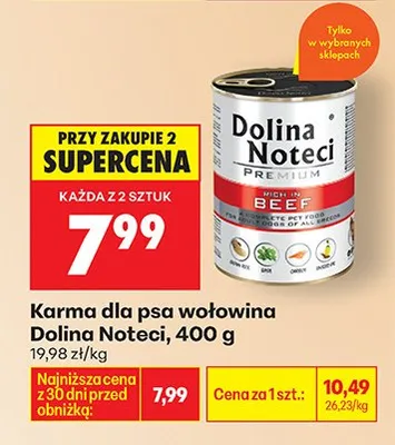 Karma dla psa wołowina promocja w Biedronka