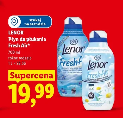 Płyn do płukania Lenor Fresh Air Sensitive promocja w Lidl