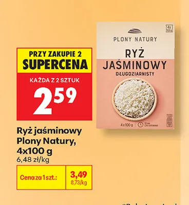 Ryż jaśminowy Plony Natury 4-pak promocja w Biedronka