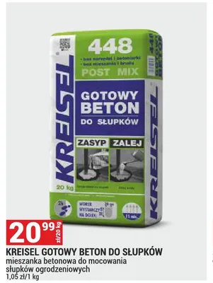 Gotowy beton do słupków KREISEL 448 mieszanka betonowa do mocowania słupków ogrodzeniowych promocja w Merkury Market