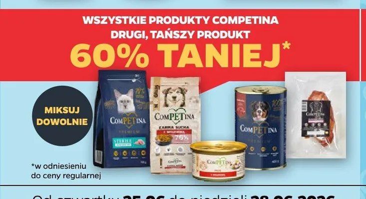 Karma dla psów Competina promocja w Netto