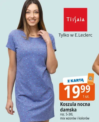 Koszula nocna damska promocja w Leclerc