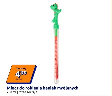 Miecz do robienia baniek mydlanych promocja w Action